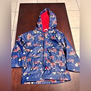 Hatley Red and Blue Tractor Jacket